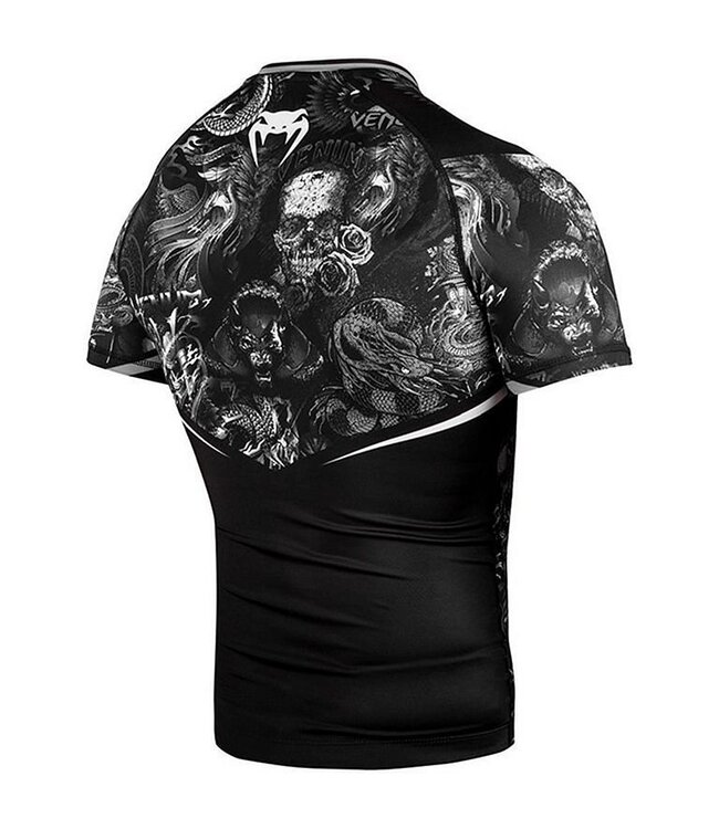 Venum Art Rash Guard Compressie Shirt Zwart Wit