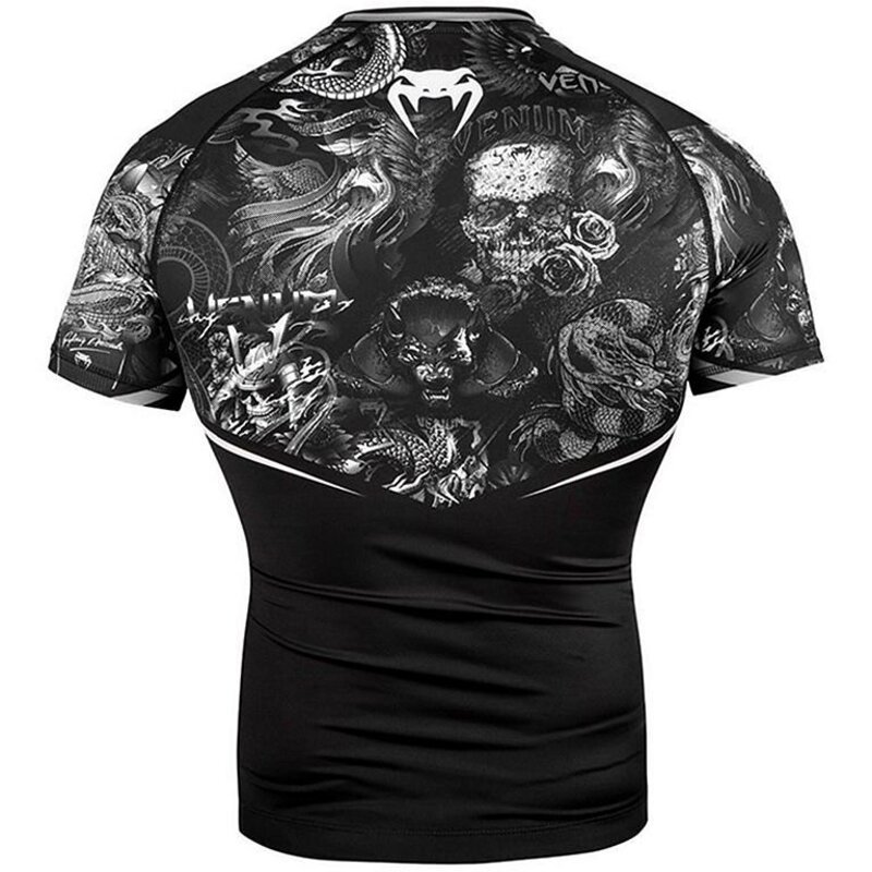 Venum Venum Art Rash Guard Compression Shirt Black White