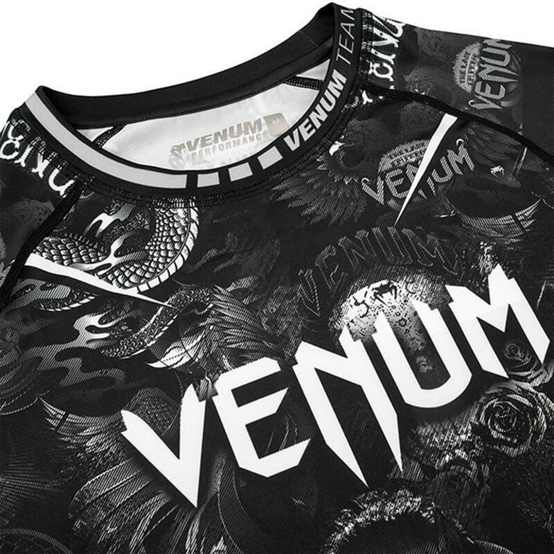 Venum Venum Art Rash Guard Compression Shirt Black White