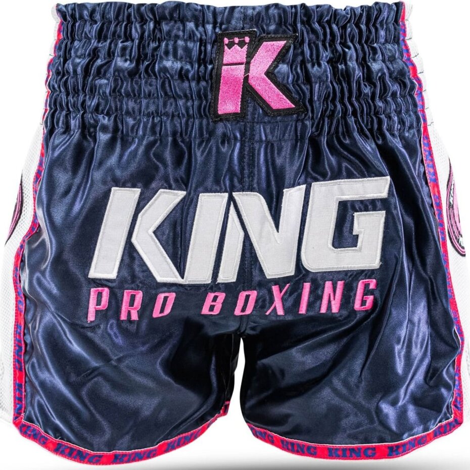 Blue Neon Pineapple Hawaiian Print Muay Thai Boxing Shorts