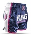 King Muay Thai Kickboksbroekje Kids KPB NEON 1 Blauw Roze