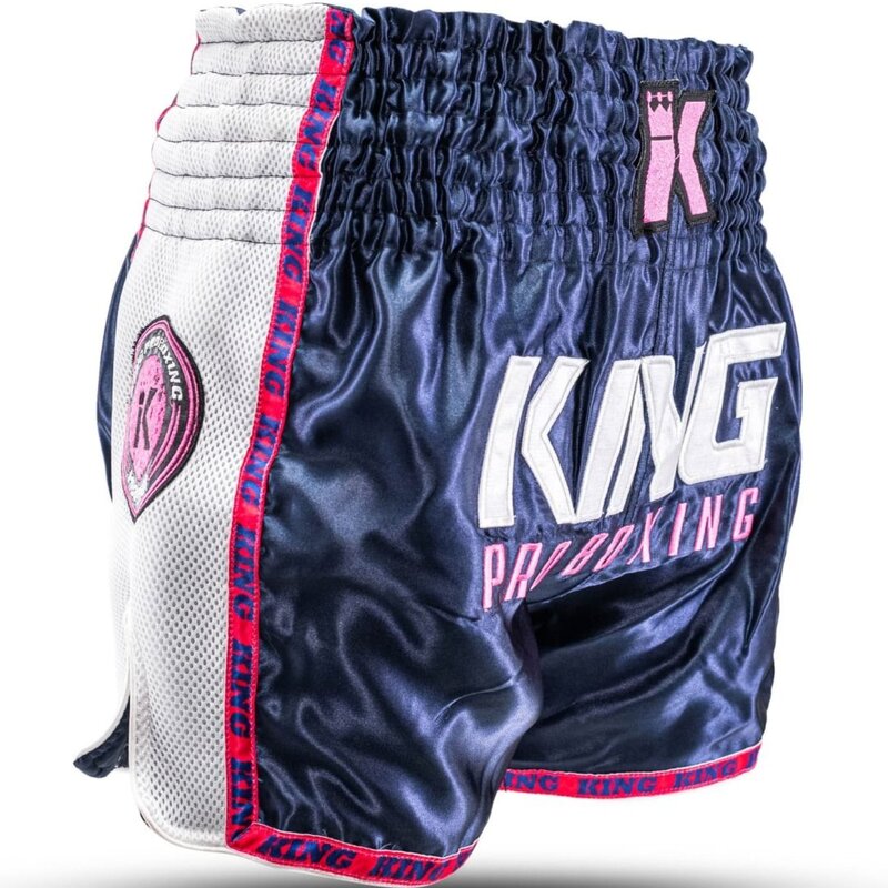 King Pro Boxing King Muay Thai Kickboksbroekje KPB NEON 1 Blauw Roze