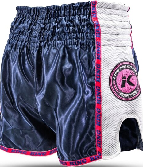 King Pro Boxing Muay Thai Shorts Stadium 3 Large - Traditionelle Thai Box Shorts Aus Satin