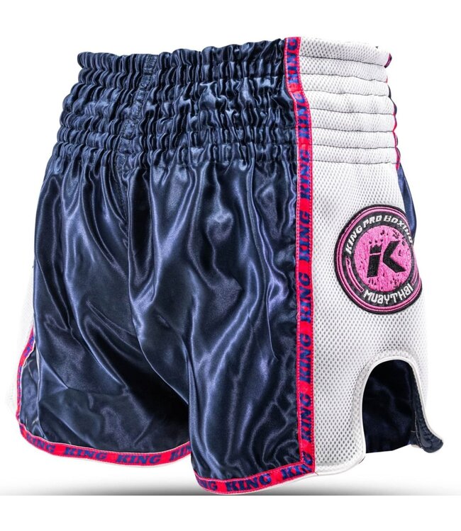 King Muay Thai Kickbox Shorts KPB NEON 1 Blau Pink