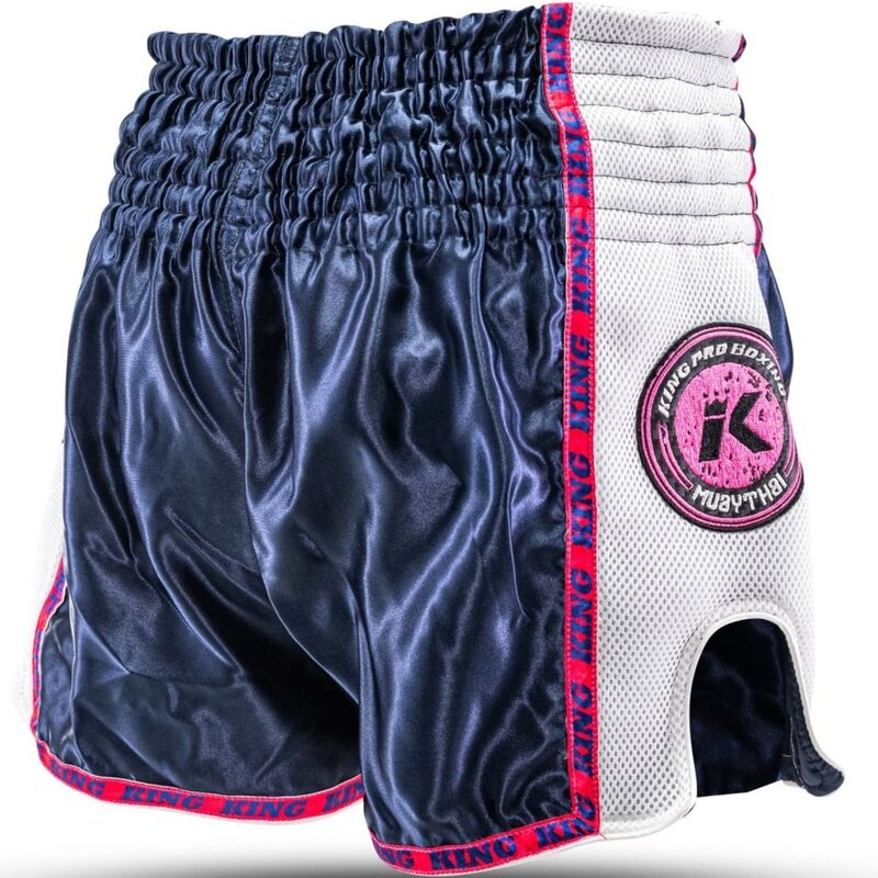 King Pro Boxing King Muay Thai Kickbox Shorts KPB NEON 1 Blau Pink