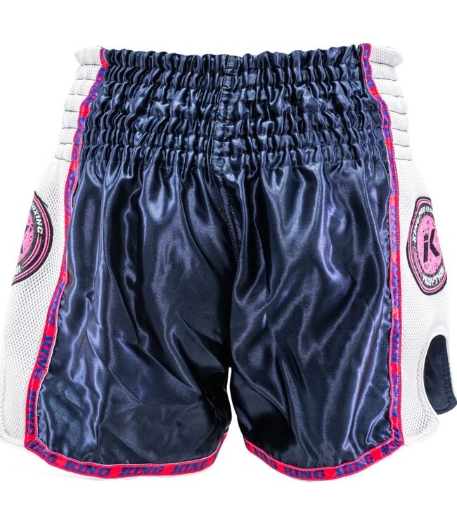 King Muay Thai Kickboksbroekje Kids KPB NEON 1 Blauw Roze
