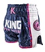 King Muay Thai Kickbox Shorts KPB NEON 1 Blau Pink