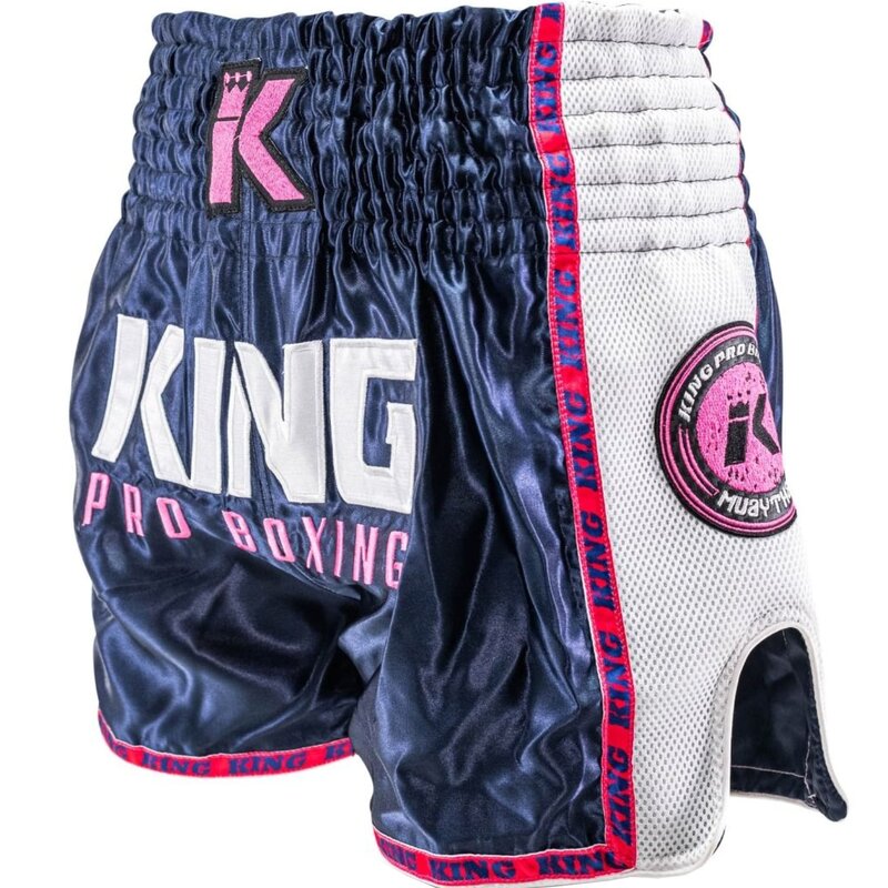 King Pro Boxing King Muay Thai Kickboksbroekje KPB NEON 1 Blauw Roze