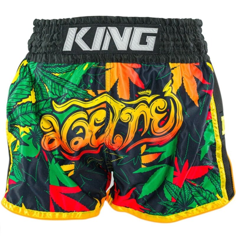 King Pro Boxing King Muay Thai Kickboxing Shorts KPB Weed