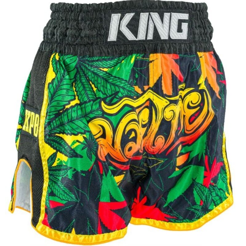 King Pro Boxing King Muay Thai Kickboxing Shorts KPB Weed