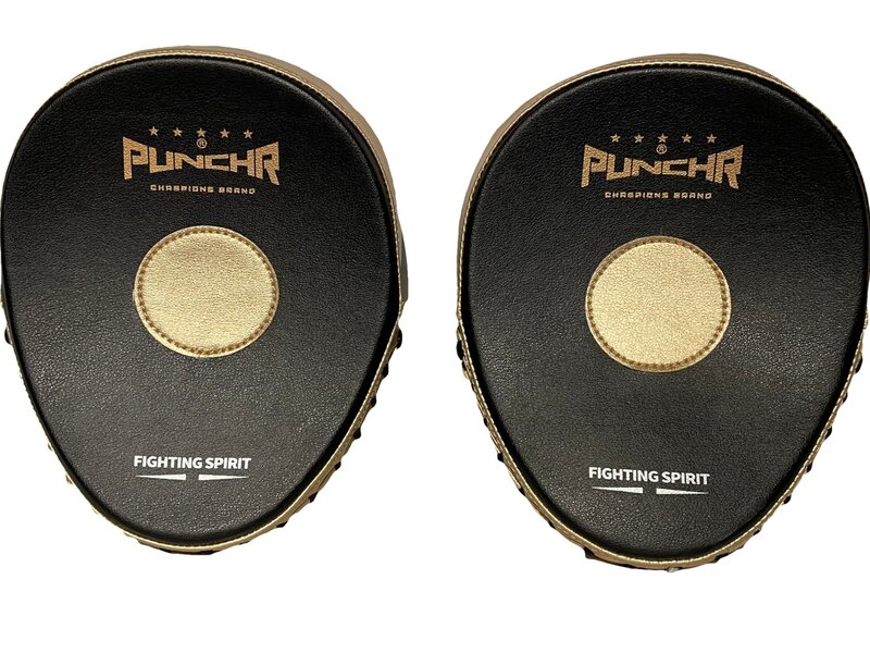 PunchR™  PunchR™ Professional Hand Pads HPQ3 Curved Black Gold