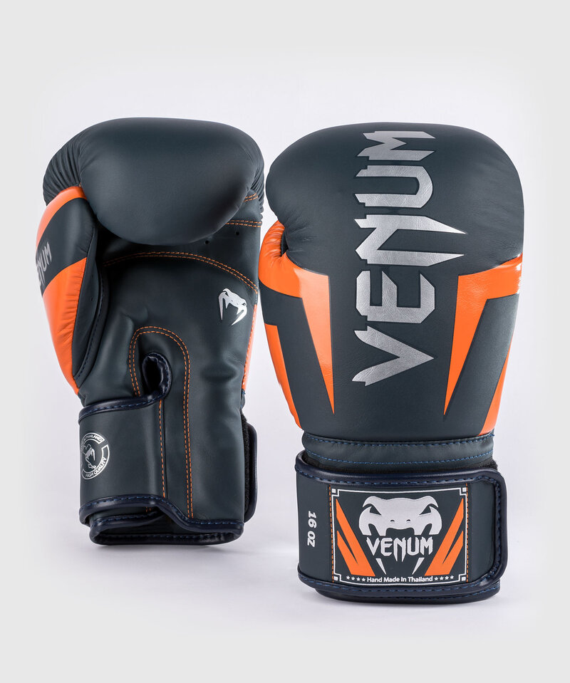 Venum Venum Elite (Kick)Bokshandschoenen Navy Zilver Oranje