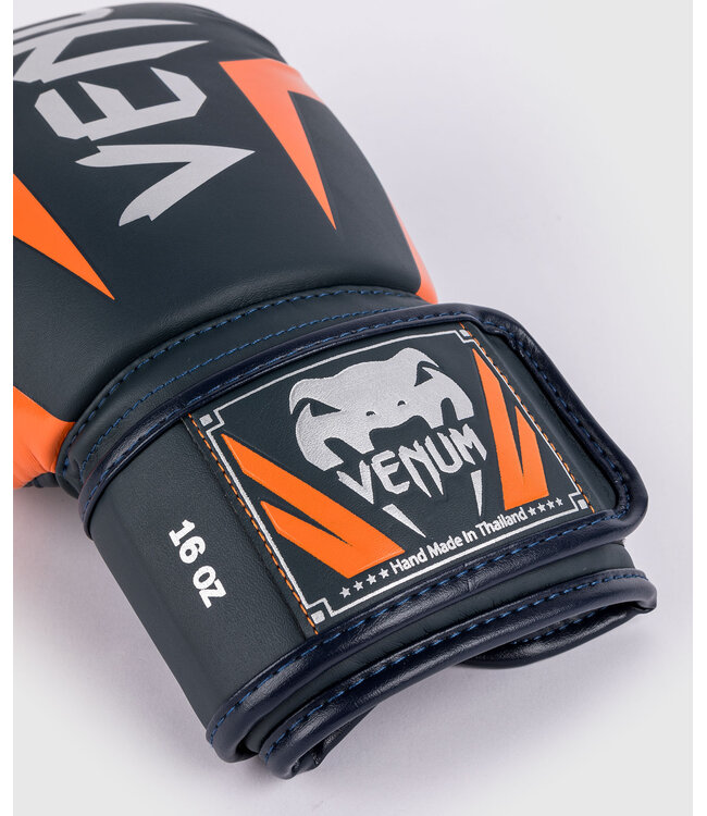 Venum Elite (Kick)Boxing Gloves Navy Silver Orange