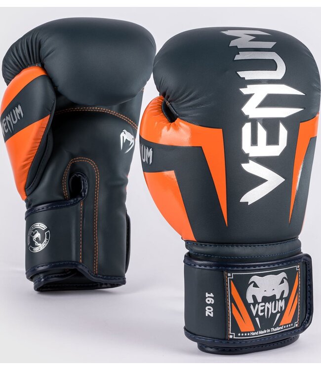 Venum Venum Elite (Kick)Boxing Gloves Navy Silver Orange
