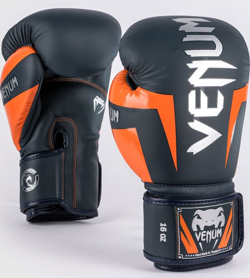 Venum Venum Elite (Kick)Boxing Gloves Navy Silver Orange