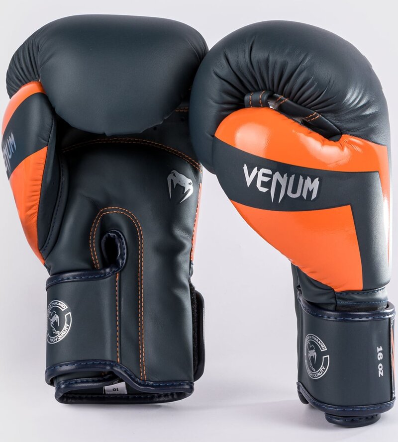 Venum Venum Elite (Kick)Bokshandschoenen Navy Zilver Oranje