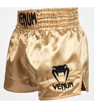 Venum Venum Classic Muay Thai Kickboxing Shorts Gold Black Venum Venum Classic Muay Thai Kickboxing Shorts Gold Black