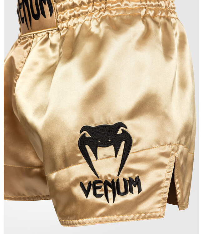 Venum Classic Muay Thai Kickboks Hose Gold Schwarz