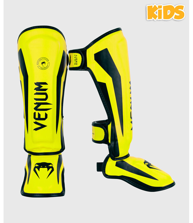 Venum Venum Elite Kids Shin Guards Yellow Black