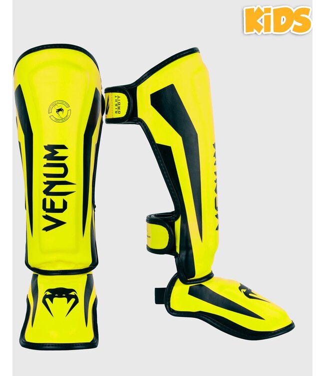 Venum Venum Elite Kids Shin Guards Yellow Black