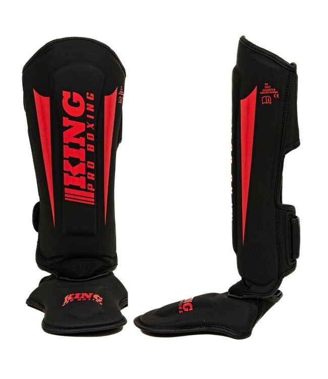 King Pro Boxing Schienbeinschützer KPB/SG REVO 8 Schwarz Rot