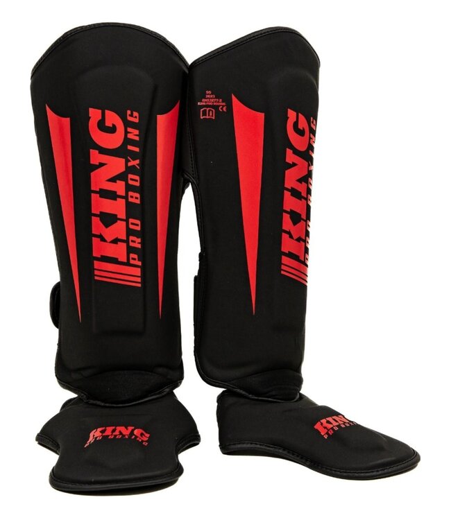 King Pro Boxing Shinguards KPB/SG REVO 8 Black Red