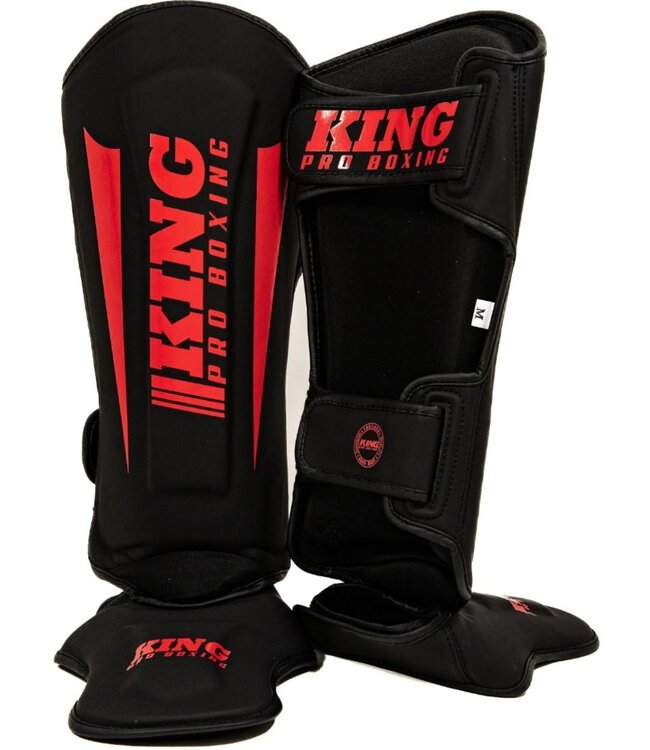 King Pro Boxing King Pro Boxing Scheenbeschermers KPB/SG REVO 8 Zwart Rood