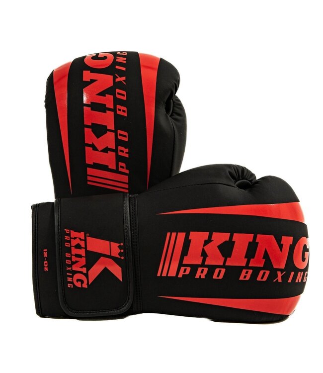 King Pro Boxing KPB/REVO 8 Boxhandschuhe Schwarz Rot
