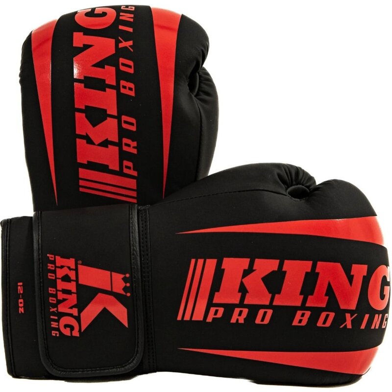 King Pro Boxing King Pro Boxing KPB/REVO 8 Boxing Gloves Black Red