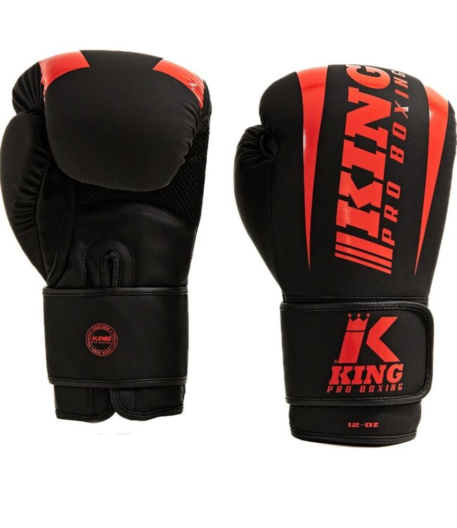 King Pro Boxing KPB/REVO 8 Boxing Gloves Black Red