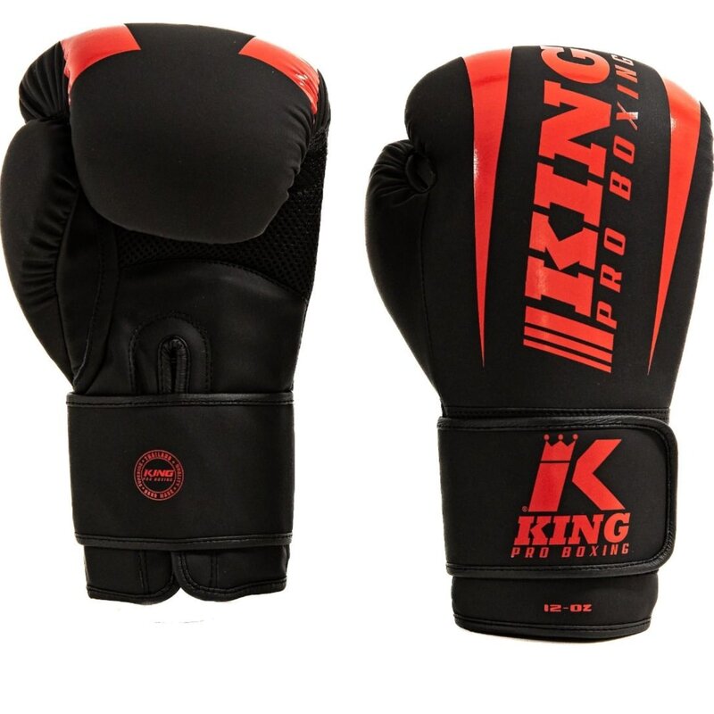 King Pro Boxing King Pro Boxing KPB/REVO 8 Bokshandschoenen Zwart Rood