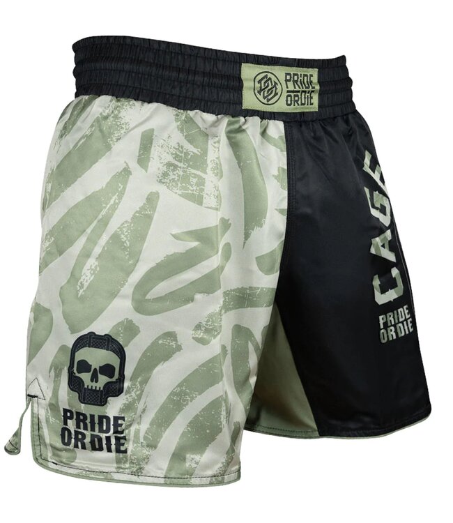 Pride or Die PRiDE or DiE MMA Fightshorts CAGE CONTROL Black