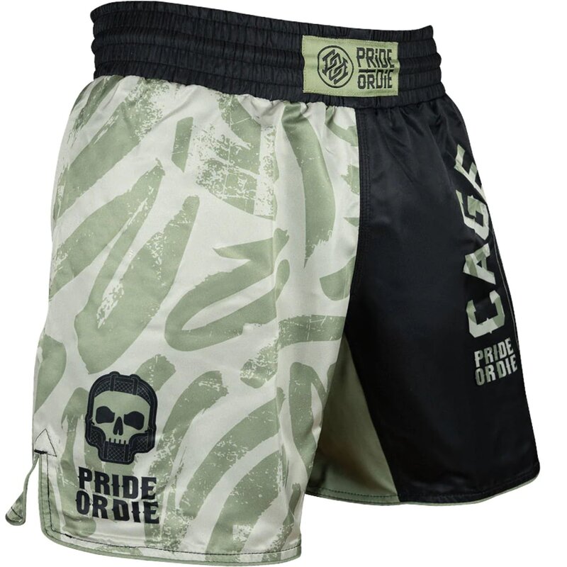 Pride or Die PRiDE or DiE MMA Fightshorts CAGE CONTROL Black