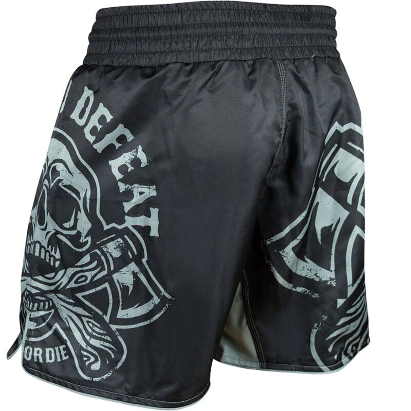 Pride or Die PRiDEorDie Combat Sports HARD TO DEFEAT Fightshorts Zwart