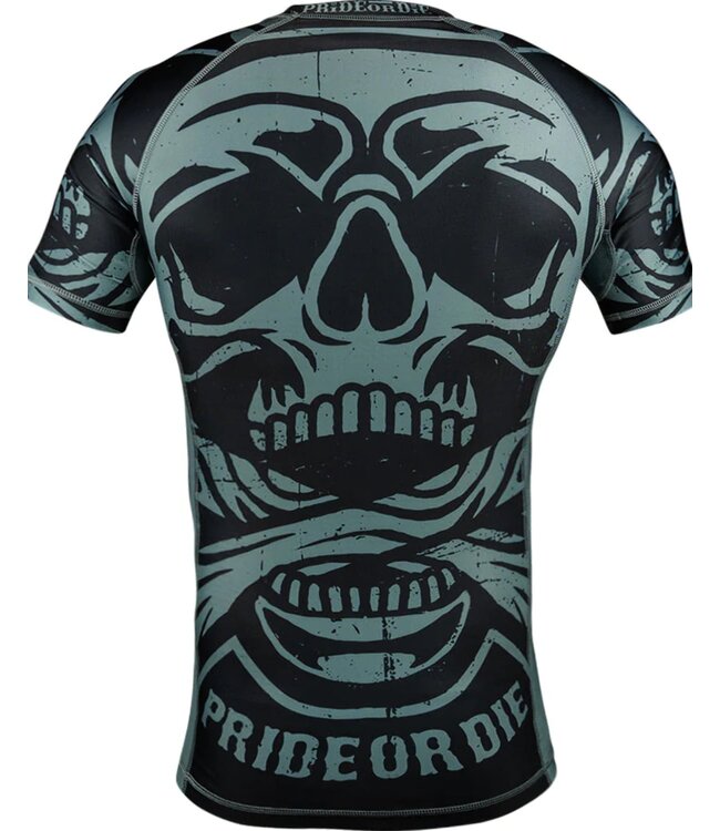 PRIDE or Die Rash Guard HARD TO DEFEAT Zwart