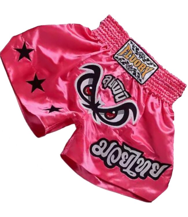 Fluory Fluory Muay Thai Kickboxing Short Bad Eyes Roze MTSF03