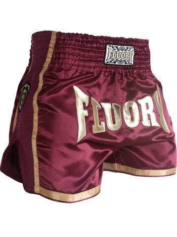 Fluory Fluory Kickboxhose Muay Thai Short Weinrot MTSF28