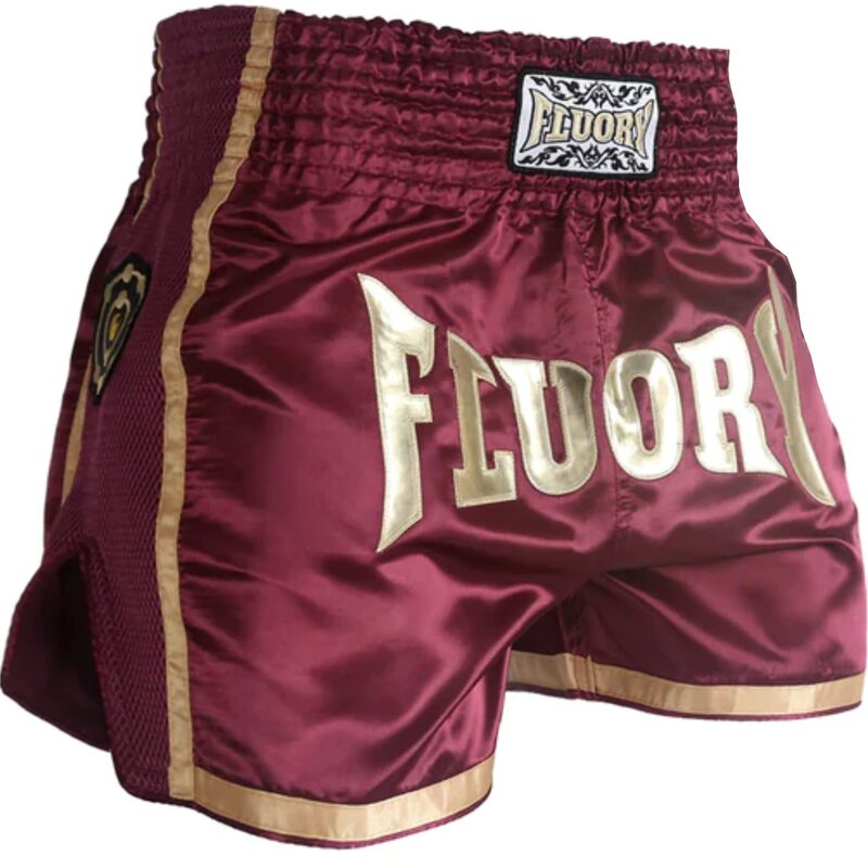 Fluory Fluory Kickboxhose Muay Thai Short Weinrot MTSF28