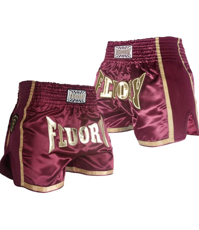 Fluory Kickboxhose Muay Thai Short Weinrot MTSF28