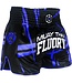 Fluory Kickboxing Shorts Stripes Black Blue