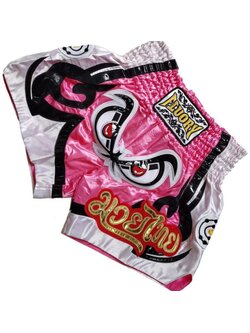 Fluory Fluory Muay Thai Kickboxing Shorts Pink Gold MTSF80