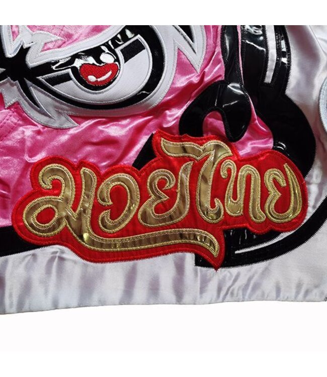 Fluory Muay Thai Kickboxing Shorts Pink Gold MTSF80