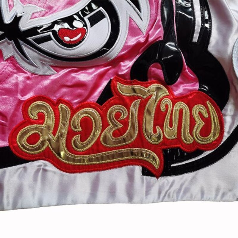 Fluory Fluory Muay Thai Kickboxing Shorts Pink Gold MTSF80