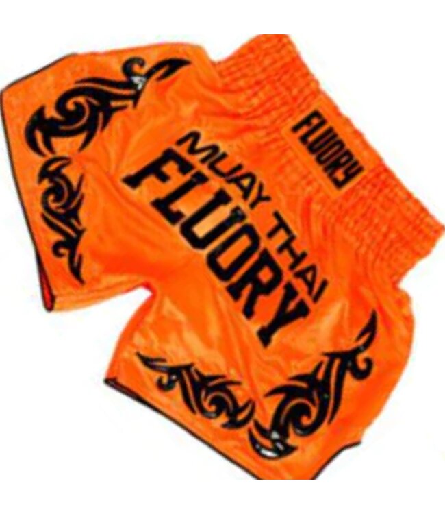 Fluory Fluory Muay Thai Short Kickboxing Short Neon Orange MTSF73