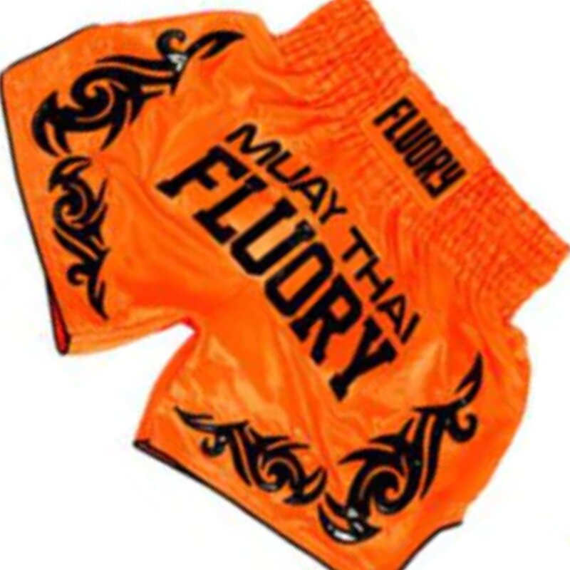 Fluory Fluory Muay Thai Short Kickboxing Short Neon Orange MTSF73