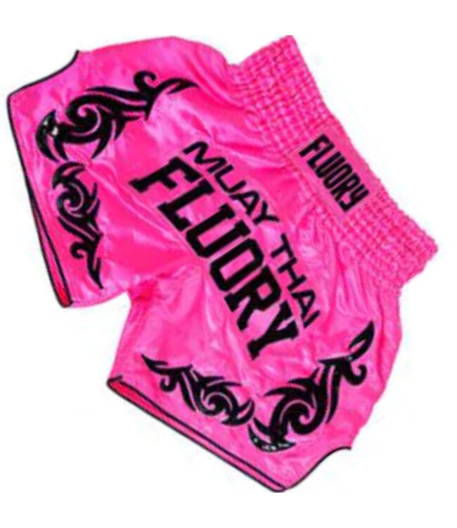 Fluory Fluory Muay Thai Short Kickboxing Short Neon Pink MTSF73