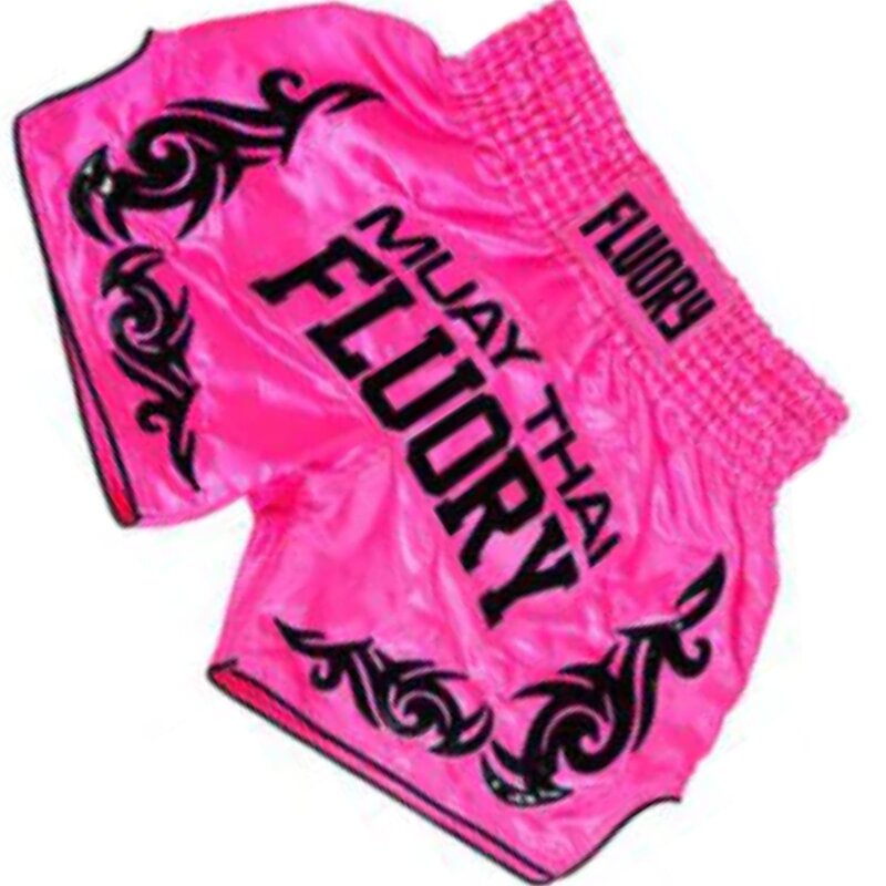 Fluory Fluory Muay Thai Kickboks Broek Neon Pink MTSF73