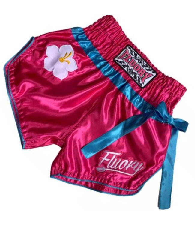 Fluory Fluory Muay Thai Kickboxing Shorts Pink Blue MTSF85