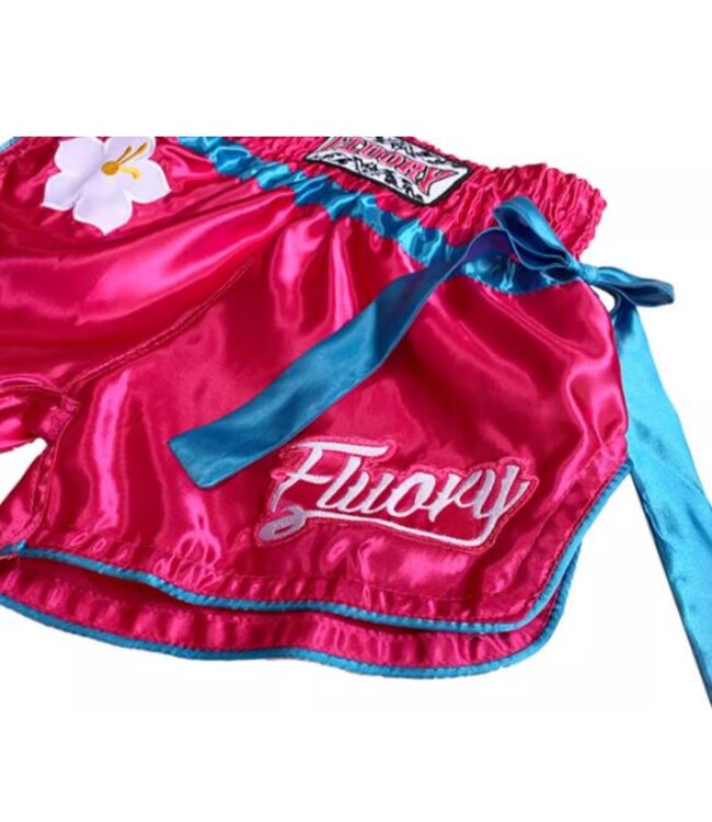 Fluory Fluory Muay Thai Kickboxing Shorts Pink Blue MTSF85
