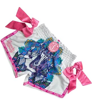 Fluory Fluory Muay Thai Kickboks Broekje Olifant Wit MTSF101